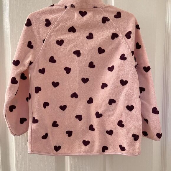 H&M Pink Hearts Fleece Jacket Zippy Girls Size 2-4 yrs - Picture 8 of 8